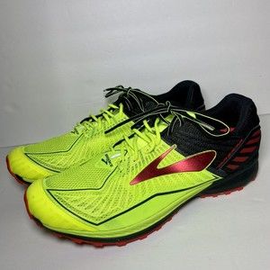 Brooks Mens Mazama 1102351D716 Yellow And Black Running Shoes Sneakers Size 12